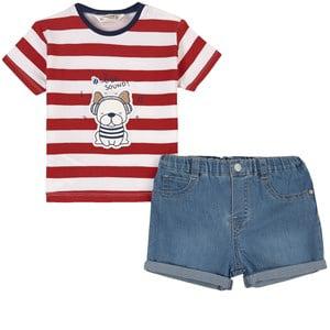 Mayoral Red Denim T-shirt And Shorts Set 12-18 Months - Clothing sets - 12-18 months - Blue