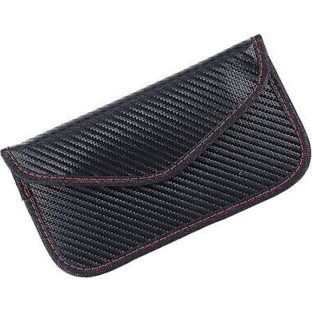 Signalblockerpåse för bilnyckel, Signalblockerande Påse, Snygg Design, Strålskyddande Påse Lätt att Bära (svart) (1 st)