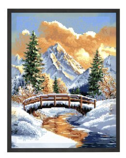 Diamond painting Bach im winterlichen Wald - Art City