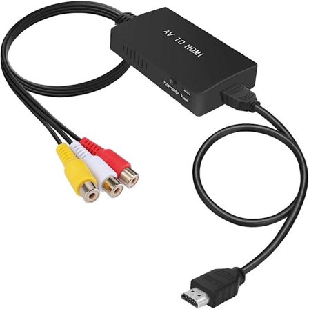 RCA-HDMI-muunnin, komposiitti-HDMI-sovitin tukee 1080p PAL/NTSC