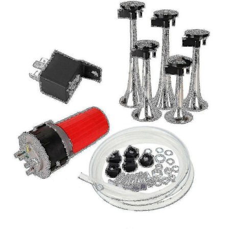 Hhcx- 5 Trumpet Musikalisk Dixie La Cucaracha Elektronisk Signalhorn 12v 125db Bil Lastbil Båt Bussar Kompressor