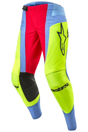 Crosshose Alpinestars Techstar Ocuri Hellblau/Gelb Fluo/Rot Berry 30