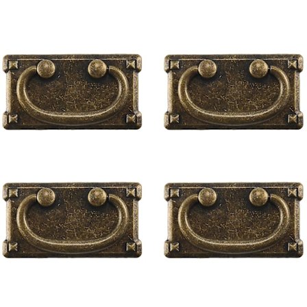 4 stk. Vintage Antik Bronze Skuffe Ring Træk Håndtag, Møbel Dør Møbel Håndtag Dekoration