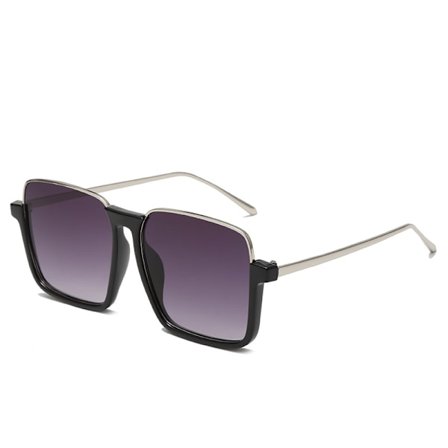 Retro Polariseret Solbriller til Kvinder/Mænd, Semi-Rimless Stel Klassisk Kørsel 100% UV-beskyttelse