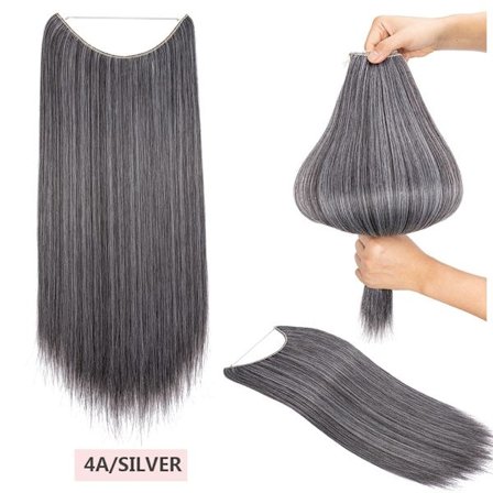 S-noilite 32väriä synteettinen näkymätön lanka, suorat hiustenpidennysklipsit tekohiuksiin Hiuslisäkkeet pitkät sileät kalasiimahiukset
