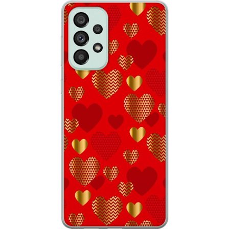 Kompatibelt Mobilskal till Samsung Samsung Galaxy A73 5G GoldenHearts