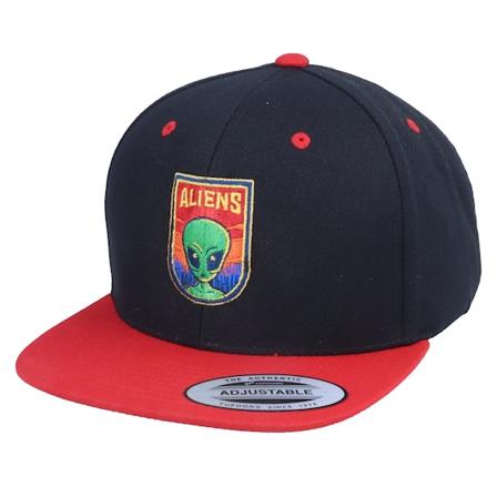 Kiddo Cap - Noir snapback Casquette - Kids Aliens Logo Black/Red Snapback @ Hatstore