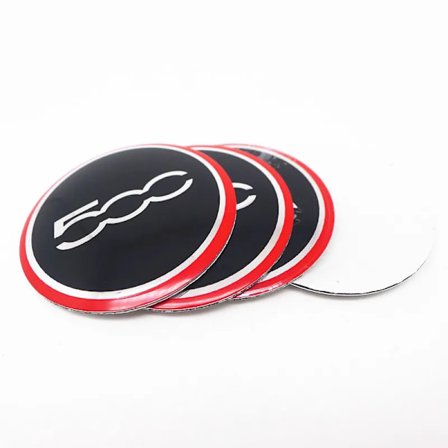 4 stk. 60 mm for FIAT 500 hjulnavkapsler Bilstyling Felger Navdeksel 56 mm Merkeemblemklistremerker