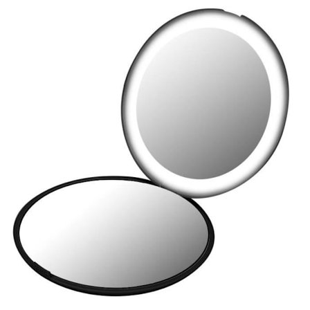 AYNEFY 10X Spejl, Bærbart Foldbart Makeup Kosmetikværktøj, 10X Mini 12 LED