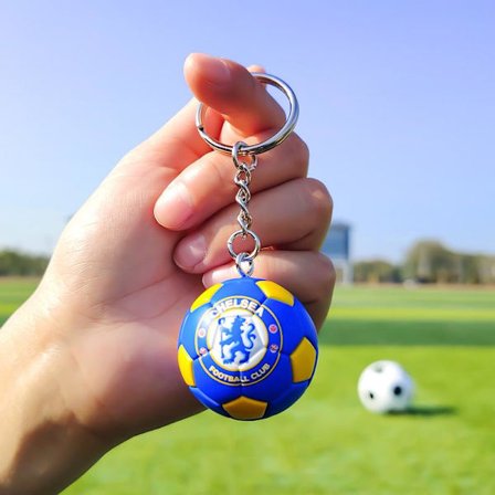 Mini-nøkkelring for fotball, Real Madrid-pynt, VM-souvenir, bursdagsgave til fans, Chelsea-fotball