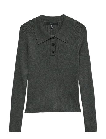 Vmsiljerib Ls Pol Ck Pullover Noos Grey Vero Moda