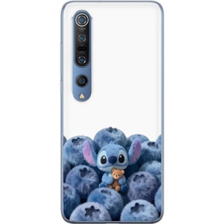 Yhteensopiva Puhelinkuori Xiaomi Xiaomi Mi 10 Pro 5G Söpö sininen hahmo mustikoiden joukossa, jossa on pehmeä ja leikkisä kuvitus sekä nalle