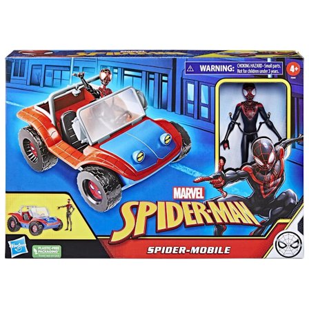 Marvel Spider-Man Miles Morales figur med køretøj