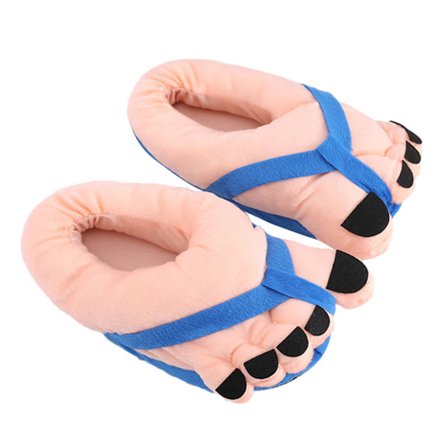 Funny Foot Plush Novelty Tofflor För Kvinnor Män Tjocka Andningsbara Värmande Skor För dagligt bruk