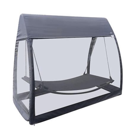 Liuskekivikeinu hyttysverkolla, niskatuella, 110 kg:n kantavuus