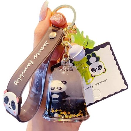 Flytande Djur Nyckelring Panda Dekoration Bil Nyckelring