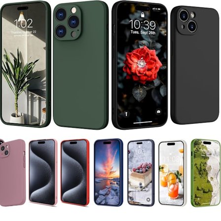 iPhone 15 Pro/ProMax/Plus skal mobilskal fodral TPU - VÆLG: