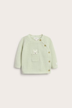 Newbie | Strukturstrikket jakke | Lysegrønn