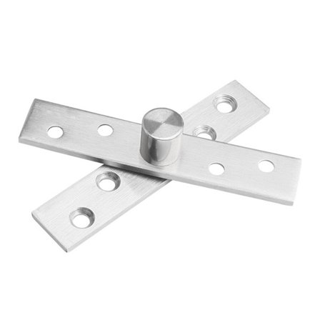 360 graders skjult drejehængsel til svingdør, 4 drejehængsler, sølv, 74*17mm