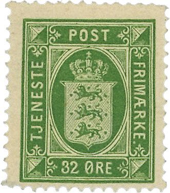 Danmark 1875 - Tjenestemærke AFA 7 - Ubrugt