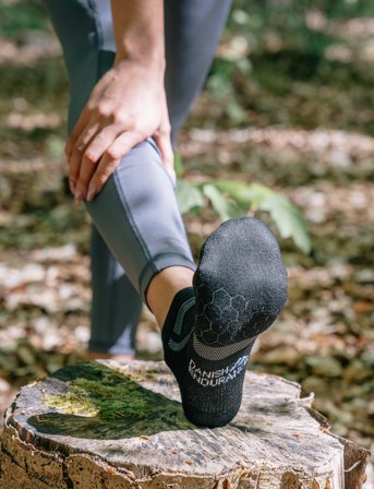 Danish Endurance Long Distance Running Low-Cut Socks 3-Pack - Black - 43-47