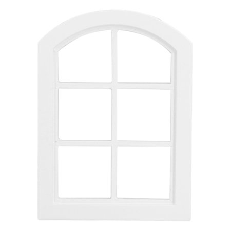 Dukkehus Miniatyr Buevindu 6 Ruter Hvite Møbler