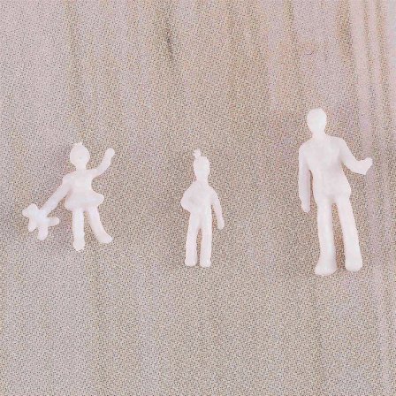 100 st Ho skala 1:100 vita personer omålade tågfigurer