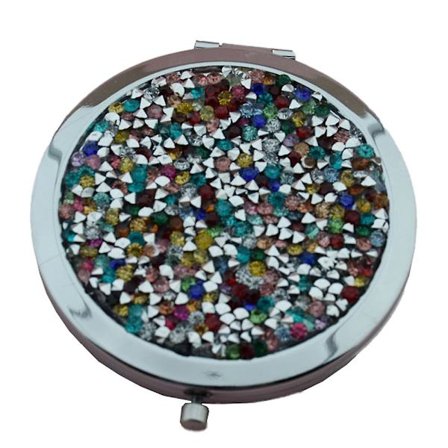 Sminkspegel Mini Mix Diamond Makeup Spegel Vikbar Mini Fick Spegel Bärbar Handspegel - För Kvinnor Flickor Present