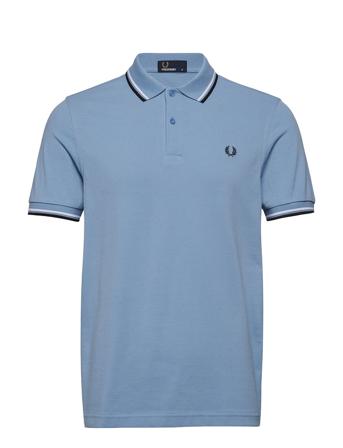 Twin Tipped Fp Shirt Polos Short-sleeved Blå Fred Perry