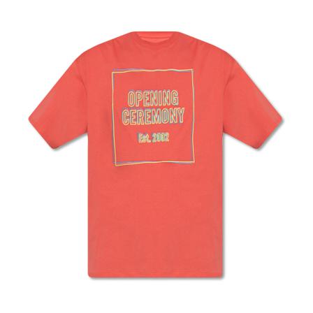 Opening Ceremony, T-shirt with logo Rood, Heren, Maat:M