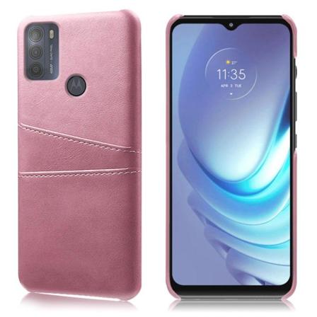 Dual Card Etui Motorola Moto G50 - Rødguld Pink