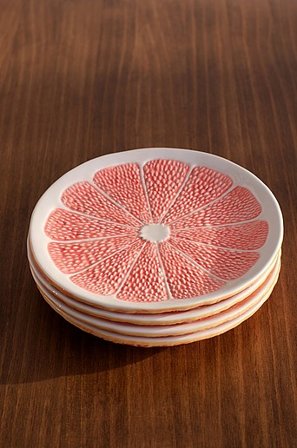 Jotex - Teller Mit 4er-pack Farbe orange - THYRA - Kaufe Teller bei Jotex