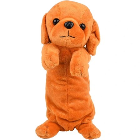 Hundeformet penalhus 3D Plys Dyrepenalhus Skoleartikler Opbevaringsboks til Skoleartikler, TH