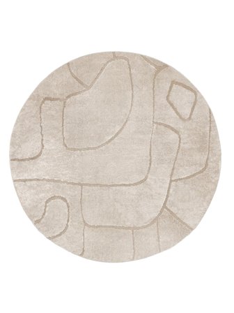 Moonlit Ø 200 Beige Round Rug
