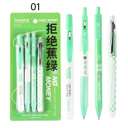 4ST/ Set Kulspetspenna Gel Penna 01 01