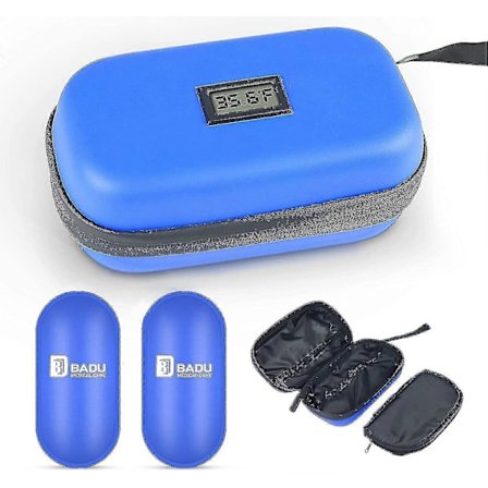 Insulin Kylväska Resefodral Med Temperatur, Insulinpenna Fodral Med 2 Insulin Kylklampar Medicin Kylväska För Diabetiker Insulin Förvaring-Bra