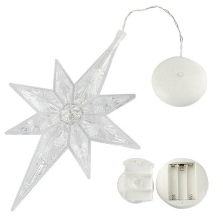 Batteridrevne julelys for vinduer, varmt lys med enkel installasjon og lavt strømforbruk, gjenbrukbar design LED-oppheng