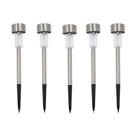 Sæt med 5 LED solcelle-terminaler til have