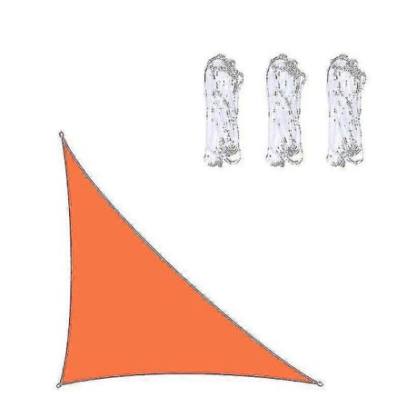 3x3x4,3m/4x4x5,7m/5x5x7,1m Vandtæt Solsejl Trekant Kompatibel med Have Terrasse Udendørs Markiser Tag - Xin Orange