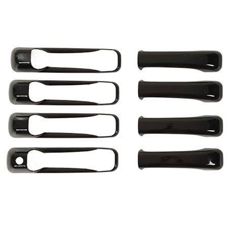 8 kpl kiiltävän mustia auton ulko-ovenkahvojen suojuksia korvaamaan Dodge Ram 1500 2500 3500 4500 5500 -malleja