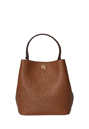 Lauren Ralph Crosshatch Small Reese Bucket Bag Handväskor Dam Brun ONESIZE