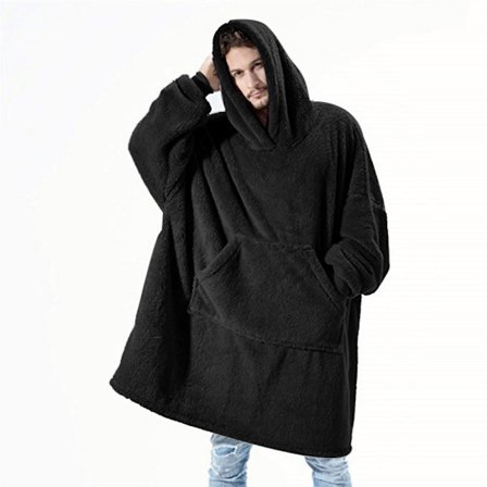 Oversized hoodie för barn och vuxna med känguruficka och huva