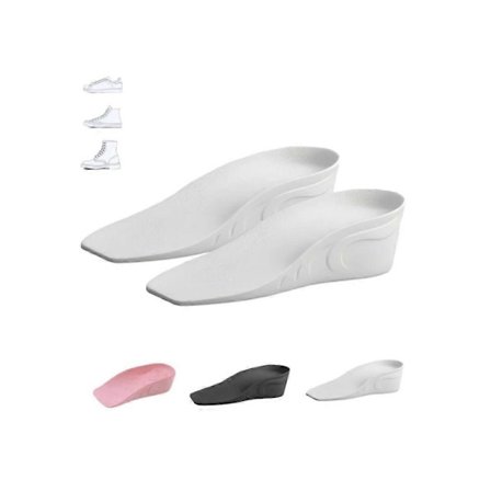 Højdeforøgende indlægssåler til mænd og kvinder, sko, flade fødder, svangstøtte, ortopædiske indlægssåler, sneakers, hæl, bløde skopuder