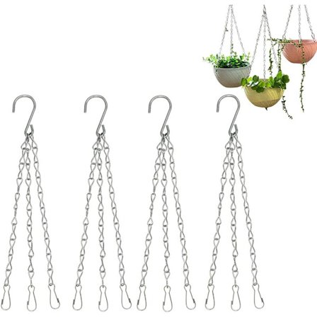 Set med 4 Macramé Plantetau Hængere, Macramé Planter Hængende Potteholdere, Store Hængende Potter, Hængende Blomsterpotter, til Lygter, Fuglefodere og