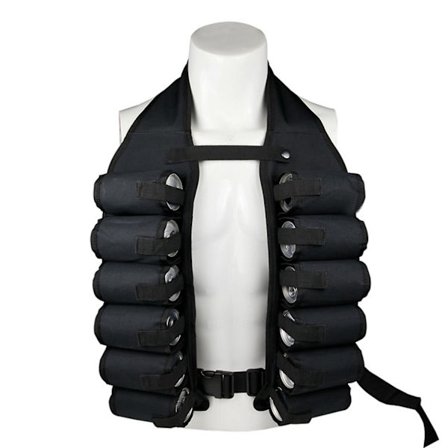 Øldrikkevest Pustende Multi-lomme Innsettingsspenne Oxford-stoff Øloppbevaringsvest for utendørs bruk