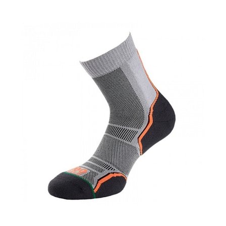 1000 Mile Mens Trail Socks (2-pack) 3 UK-5 UK Grå/Orange