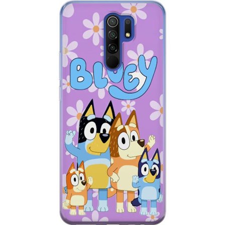 Yhteensopiva Puhelinkuori Xiaomi Redmi 9 Stitch kouluehtona kirjojen, kynien ja repun kanssa värikkäässä kawaii-kuvituksessa