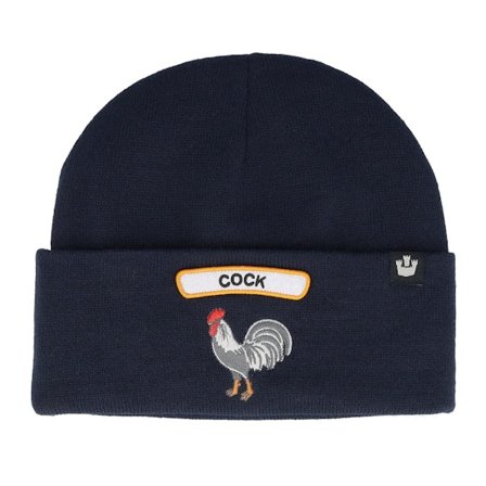 Goorin Bros. - Blu cuff Beanie - Soft Rock Cock Classic Knits Rocker Icon Emb Navy Cuff @ Hatstore