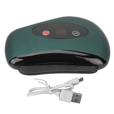 Oppvarmet Guasha-maskin Vibrasjon 9 Nivåer Stein Nål Varmt Kompress Meridian Massasje Lett massasjeverktøy Svart