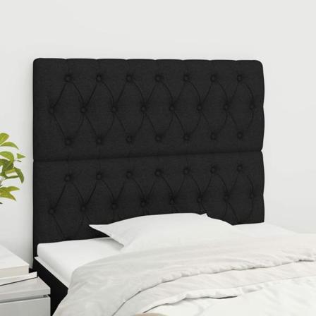 Vidaxl Huvudgavlar 2 St Svart 90x7x78/88 Cm Tyg Svart